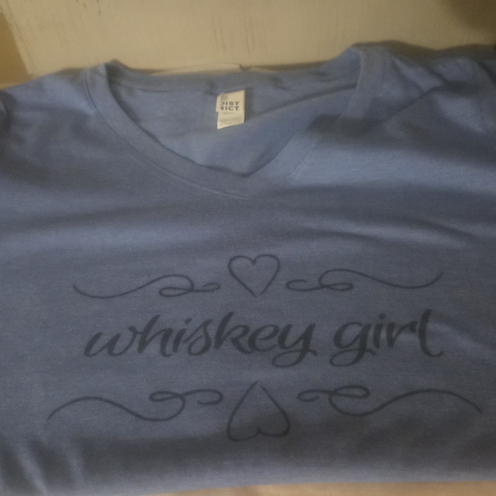 Blue 'Whiskey Girl' Graphic Tee